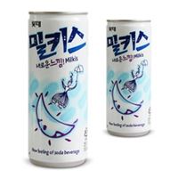 韩国进口 乐天MILKIS妙可心牛奶碳酸饮料 牛奶苏打 250ml*30听