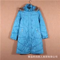 批发女装 冬季新款AY长款外贸品牌羽绒服 带真毛领