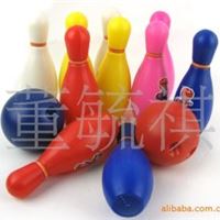 亲子游戏玩具 儿童益智玩具 中号塑料保龄球玩具 10瓶2球