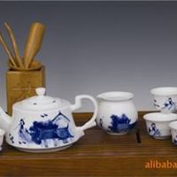 8头青花茶具 茶具套装 凤巢陶瓷