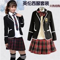 圣浪服饰供应校服中学韩版西装套装校服定做