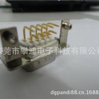 d-sub头,D-SUB9P,反向连接器 DB9针,90度 公母防水插头,攀迪