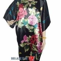 仿真丝睡衣睡裙 杭州丝绸女装 蝙蝠衫连衣裙家居服