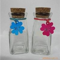 新品~四叶幸运草85ml小四方牛奶/许愿瓶/喜糖瓶/管制瓶