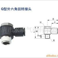 厂销,规格齐全:Q型外六角回转接头