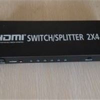 超高清HDMI 2x4分配器 IR遥控 支持音频5.1和1.2声道切换 1080P