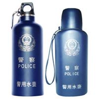 警用保温水壶 圆水壶 扁水壶