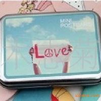 韩国文具批发 半岛铁盒+minicard卡片组 [love]*54张