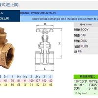 台湾RING东光阀门FIG.326砲金铜横式逆止阀