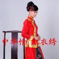 批发定做婚庆真丝唐装旗袍/品牌新款旗袍