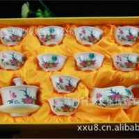 【景德镇精品玉瓷】12头红花套装茶具（30元起批）