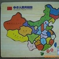 木制拼图 中国省会地图拼图 智力拼图