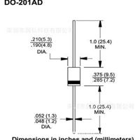 快恢复整流二极管FR307PG 1000V 3.0A DO-201DA-