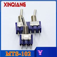 小型电源开关 2档3脚摇杆摇臂开关MTS 102拨动开关 钮子开关