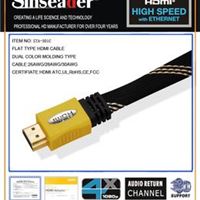 Flat HDMI  cable,  HDMI扁线，1.4Ver,3D ,1080P,双色注塑+LOGO