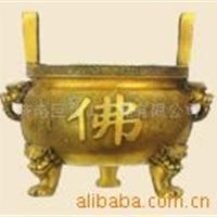 佛字炉（铜香炉） 黄铜 巨龙工艺品