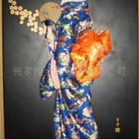 日本挂画 水粉画 全鸿 装饰品