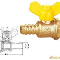 瑞格牌RG9300 黄铜外牙蝶柄燃气阀门 防腐阀门 新乡瑞格阀门